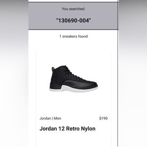 Jordan 12 Retro Nylon Black Sneakers